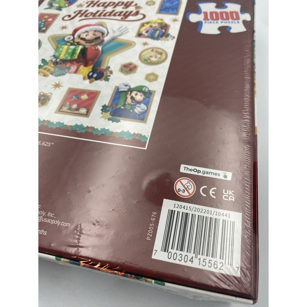 Super Mario Happy Holidays 1,000 Piece Puzzle New Great gift! Princess Peach NEW - Picture 5 of 6